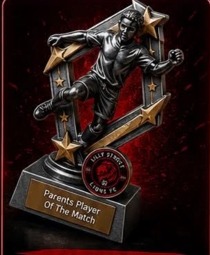 Parents' Player of the Match trophy