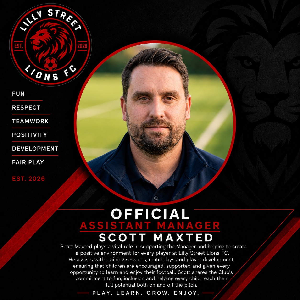 Scott Maxted, Assistant Manager